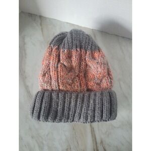 Womens Trufit Stocking Hat Grey And Orange With Linear One Size